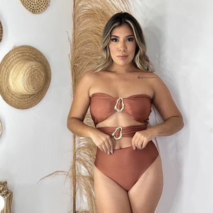 One-piece Swimsuit Sexy Bikini Women's Solid Color