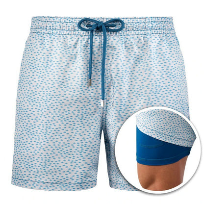 Men's Beach Swimming Shorts Double Layer Shorts