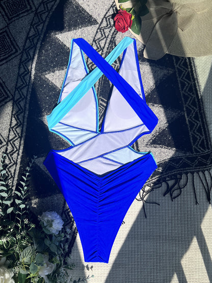 One Piece Swimsuit Panel Bikini