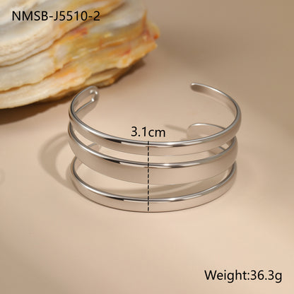 Stainless Steel Simple Opening Bracelet
