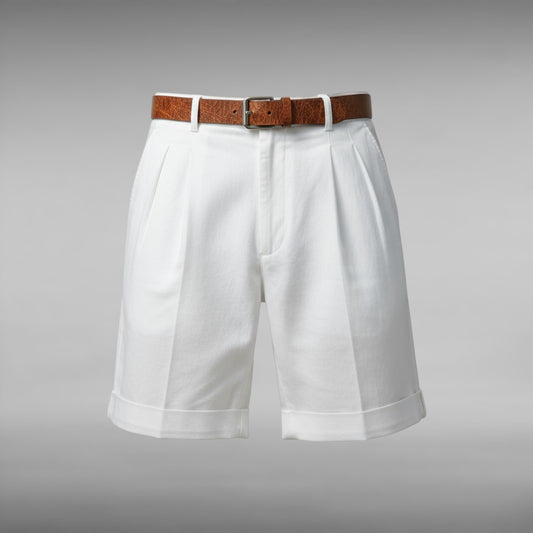 Men's Pleated Pocket Straight Leg Shorts