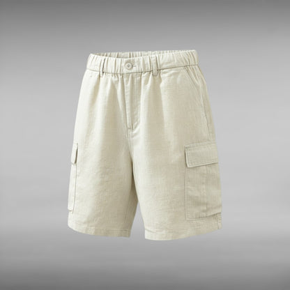 Pure Linen Mens Cargo Shorts