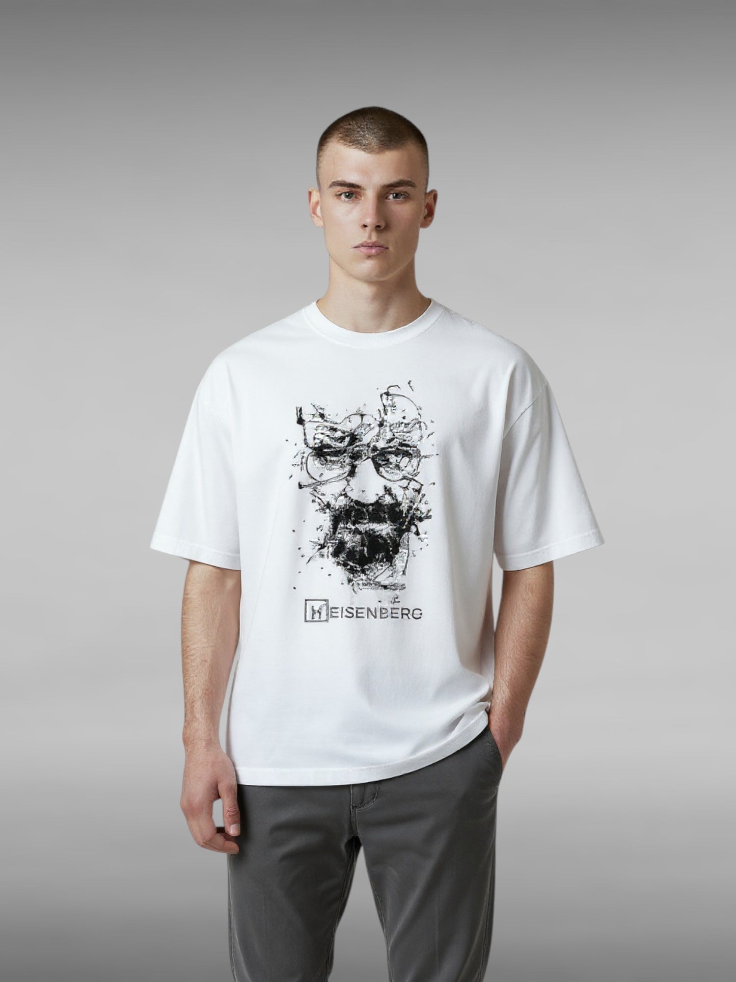Heisenberg Print Cotton T-shirt Men