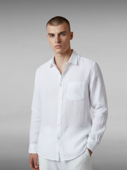 Linen Long Sleeve Loose Fit Shirt