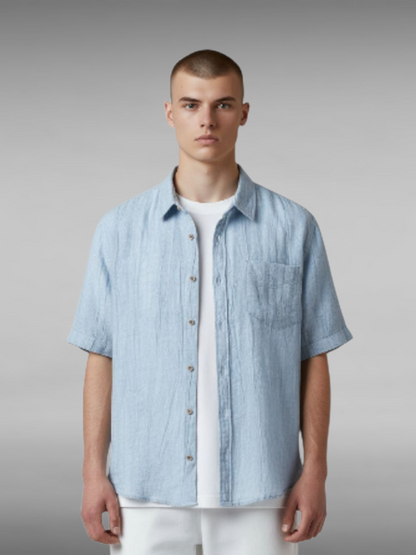 Summer Men's Pure Linen Short-sleeved