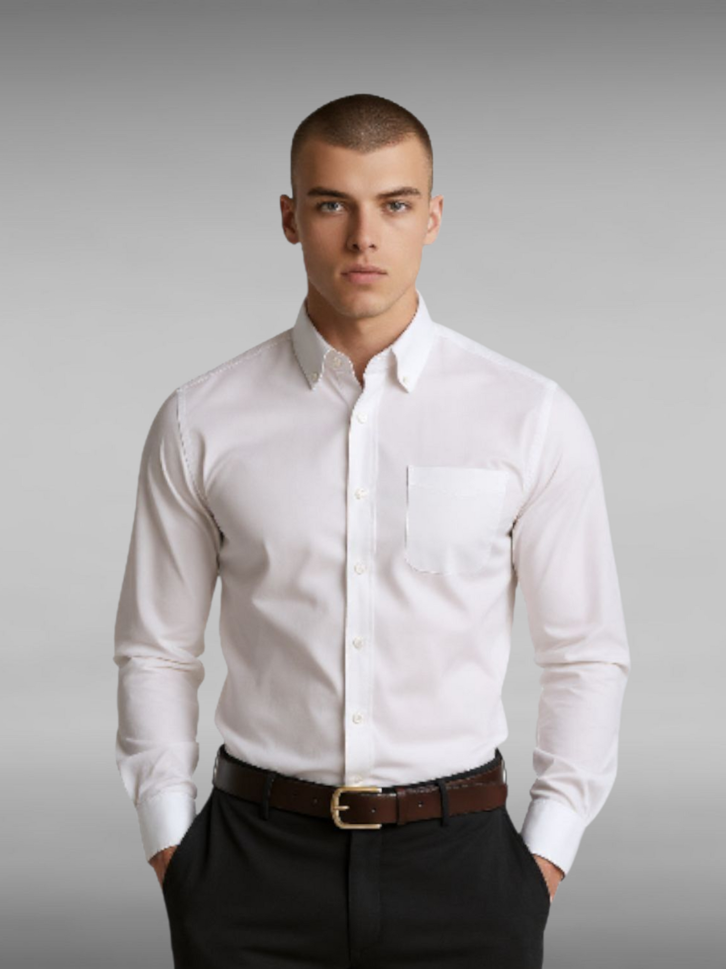 Oxford Solid Color Casual Loose Fit Shirt