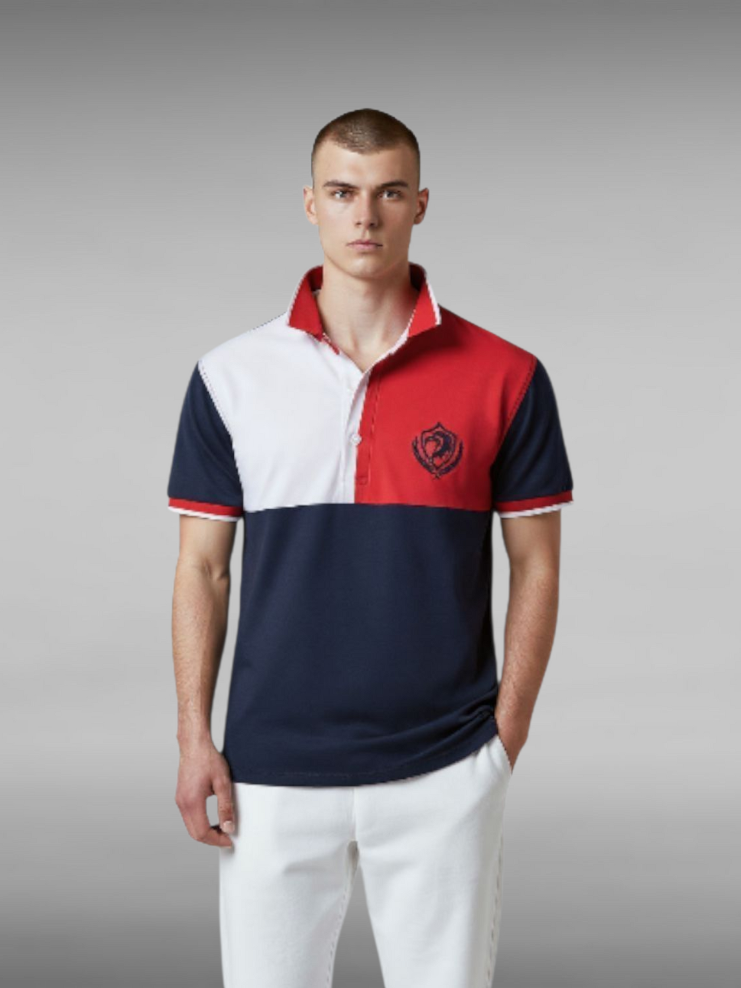 Men's Stitching POLO Shirt Plus Size Men's Short Sleeves