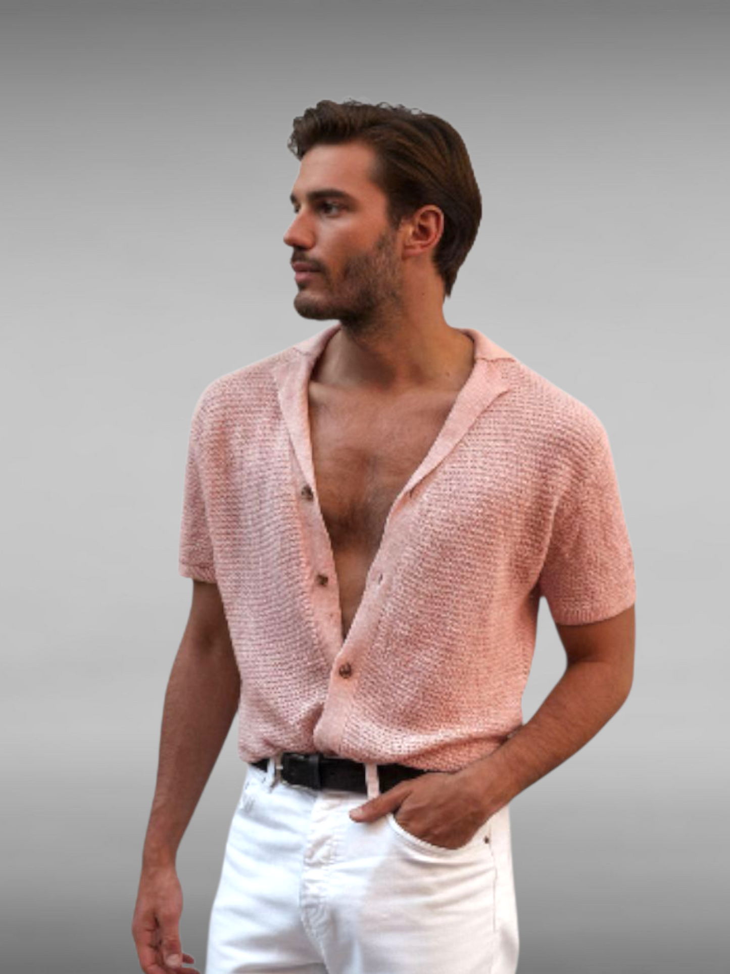 Knitted Polo Shirts Solid Colour Short Sleeve