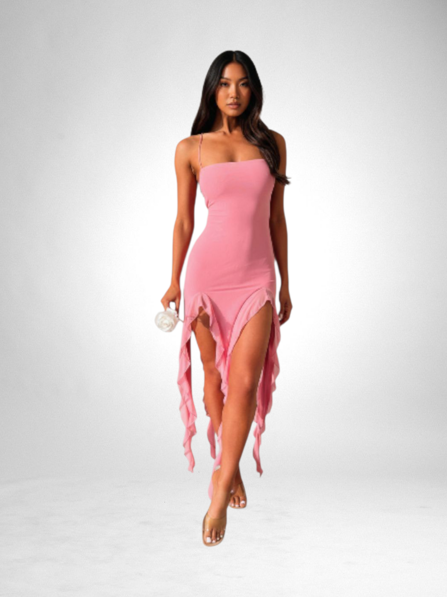 Split Ruffle Design Dress