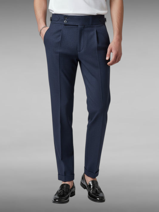 High Waist Smart-Casual Slim Fit Trousers